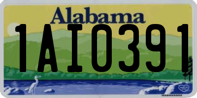 AL license plate 1AI0391