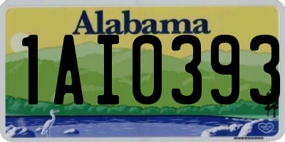 AL license plate 1AI0393