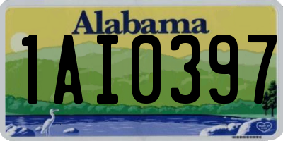 AL license plate 1AI0397