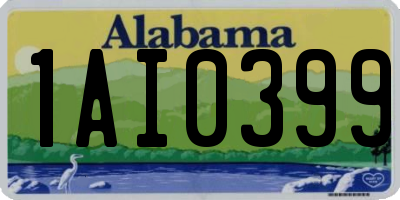 AL license plate 1AI0399
