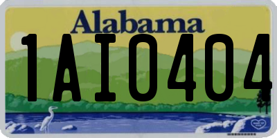 AL license plate 1AI0404