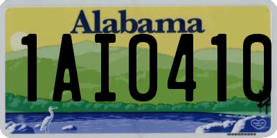 AL license plate 1AI0410
