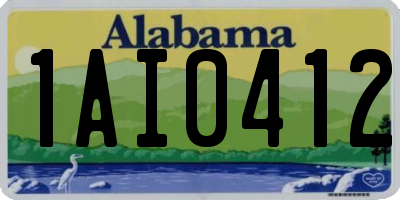 AL license plate 1AI0412