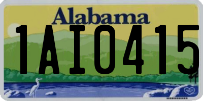 AL license plate 1AI0415