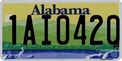 AL license plate 1AI0420