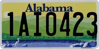 AL license plate 1AI0423