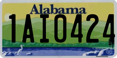 AL license plate 1AI0424
