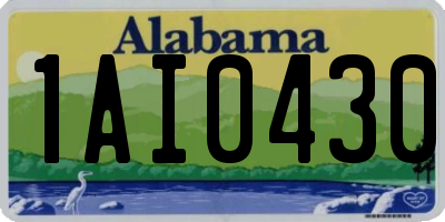 AL license plate 1AI0430