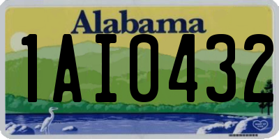 AL license plate 1AI0432