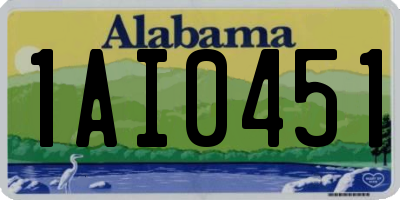 AL license plate 1AI0451