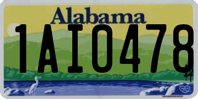 AL license plate 1AI0478