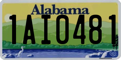AL license plate 1AI0481