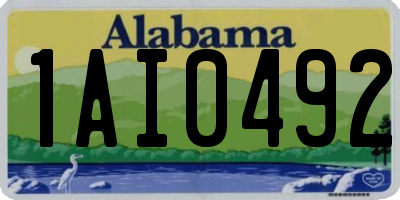 AL license plate 1AI0492