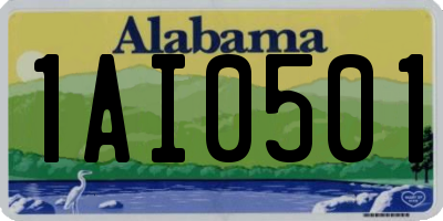AL license plate 1AI0501