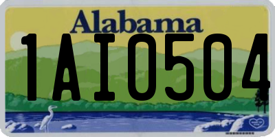AL license plate 1AI0504