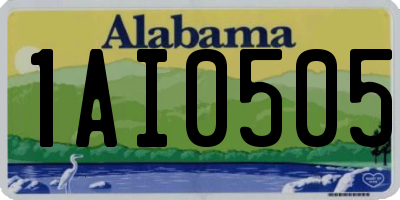 AL license plate 1AI0505