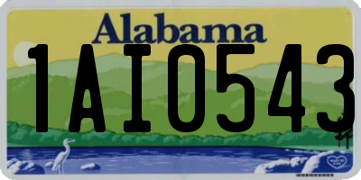 AL license plate 1AI0543