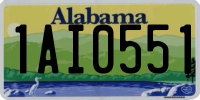 AL license plate 1AI0551
