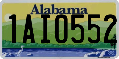 AL license plate 1AI0552