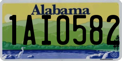 AL license plate 1AI0582