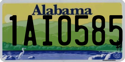 AL license plate 1AI0585