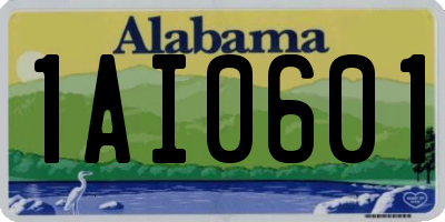 AL license plate 1AI0601