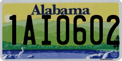 AL license plate 1AI0602