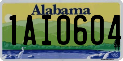 AL license plate 1AI0604