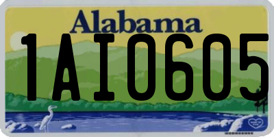 AL license plate 1AI0605