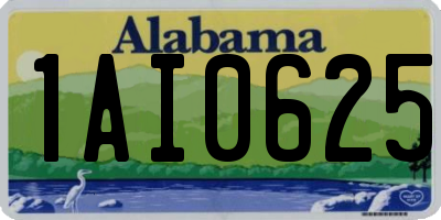 AL license plate 1AI0625