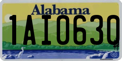 AL license plate 1AI0630