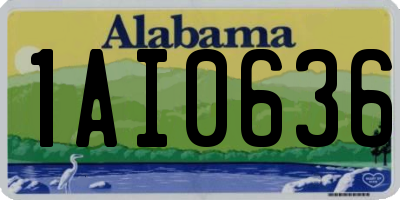 AL license plate 1AI0636