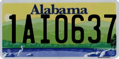 AL license plate 1AI0637