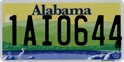 AL license plate 1AI0644