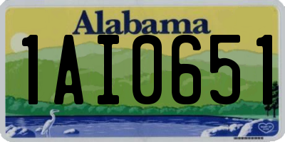 AL license plate 1AI0651