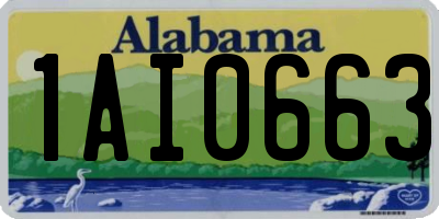 AL license plate 1AI0663