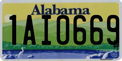 AL license plate 1AI0669