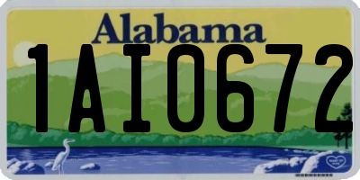 AL license plate 1AI0672