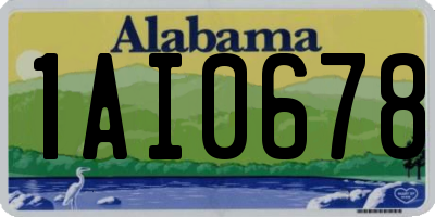 AL license plate 1AI0678