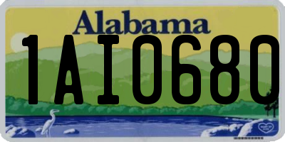 AL license plate 1AI0680
