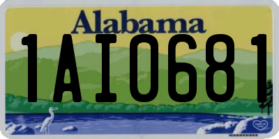 AL license plate 1AI0681