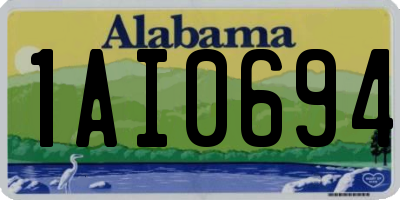 AL license plate 1AI0694