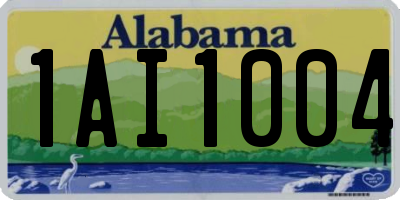 AL license plate 1AI1004