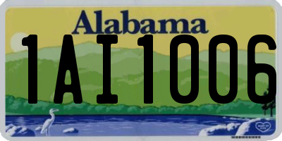 AL license plate 1AI1006