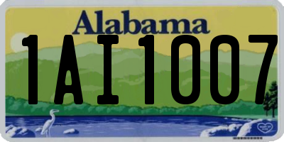 AL license plate 1AI1007