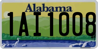 AL license plate 1AI1008