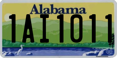 AL license plate 1AI1011