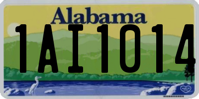 AL license plate 1AI1014
