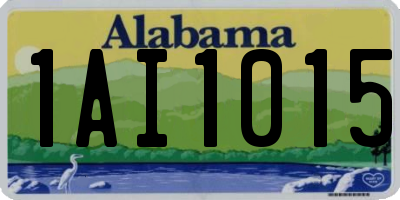 AL license plate 1AI1015