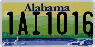 AL license plate 1AI1016